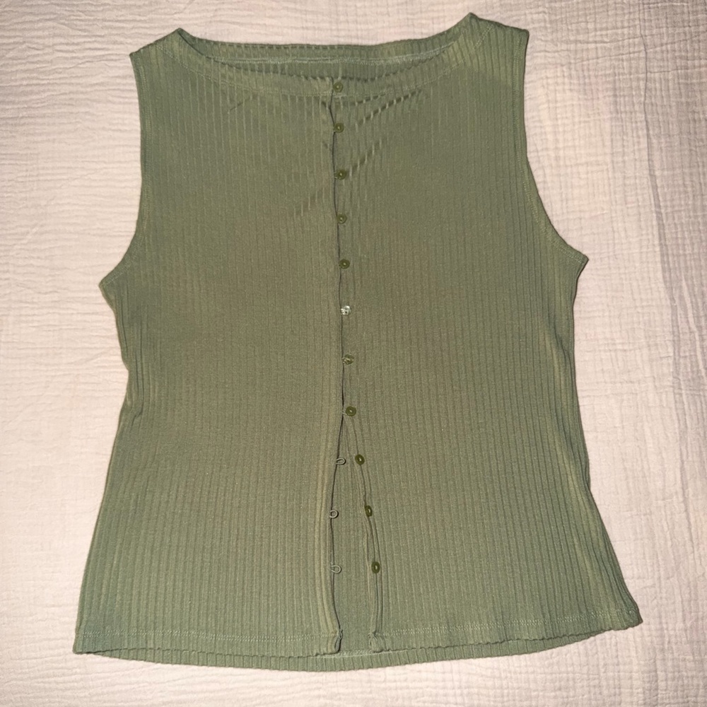 Abercrombie Button Through Slash Top